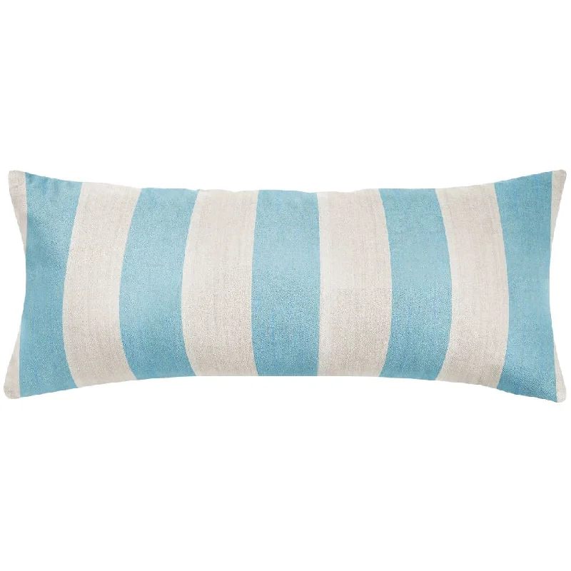 Cotton Pillows for Natural ComfortVersailles Stripe Blue 14x36 Pillow