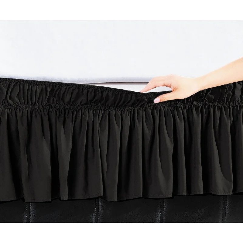 Bed skirts with a herringbone pattern for a sophisticated lookEasy Wrap Platform -Free 16-inch Drop Bed Skirt Bed skirts with a herringbone pattern for a sophisticated lookEasy Wrap Platform -Free 16-inch Drop Bed Skirt