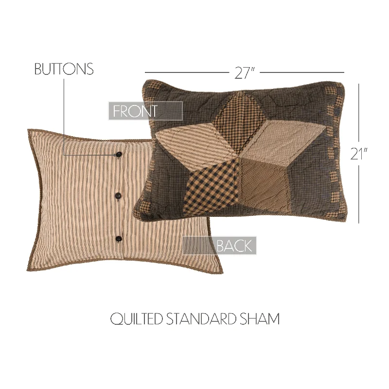 Bed skirts with a high - quality elastic waistbandFarmhouse Star Standard Sham 21x27 Bed skirts with a high - quality elastic waistbandFarmhouse Star Standard Sham 21x27