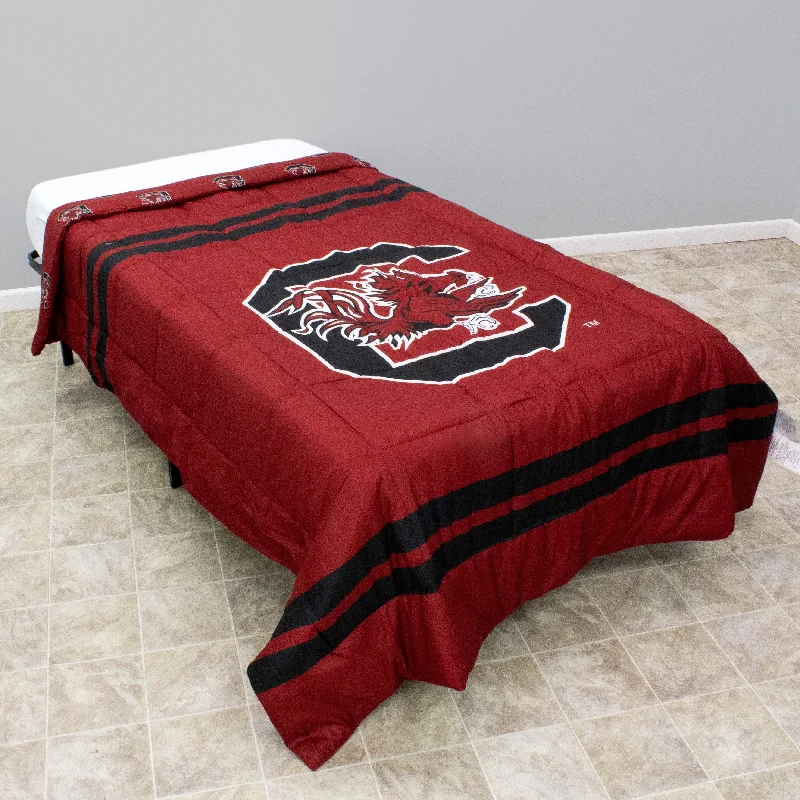 Synthetic - filled comforters like polyester for affordability and hypoallergenic propertiesSouth Carolina Gamecocks Reversible Big Logo Soft and Colorful Comforter