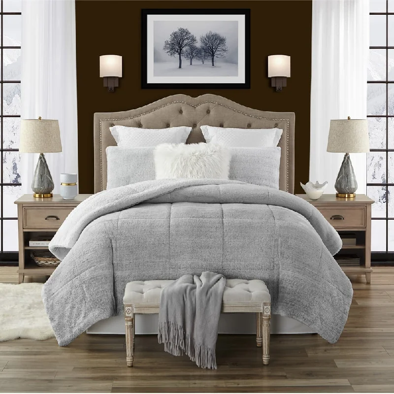 Microfiber - filled comforters that are lightweight and easy to care forSwift Home Luxurious Reversible High Pile Plush and Sherpa Comforter Set Microfiber - filled comforters that are lightweight and easy to care forSwift Home Luxurious Reversible High Pile Plush and Sherpa Comforter Set
