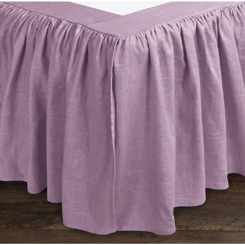 Floral - printed bed skirts for a feminine touchSandy Wilson Linen 18-inch Drop Bedskirt Floral - printed bed skirts for a feminine touchSandy Wilson Linen 18-inch Drop Bedskirt