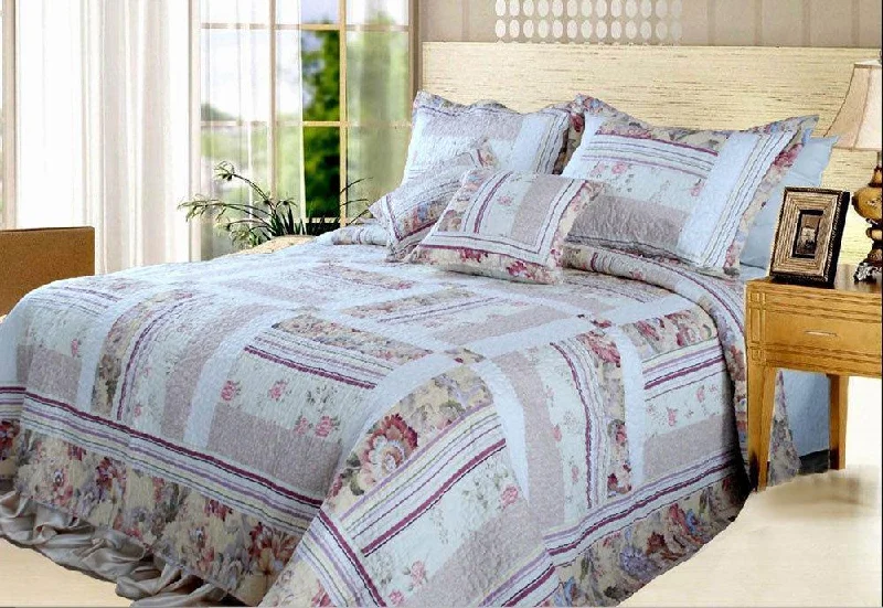 gothic style bedspreads with dark colors and ornate details for a mysterious bedroomDaDa Bedding Cottage Floral Blossoming Patchwork Quilted Coverlet Bedspread Set (DXJ103112) gothic style bedspreads with dark colors and ornate details for a mysterious bedroomDaDa Bedding Cottage Floral Blossoming Patchwork Quilted Coverlet Bedspread Set (DXJ103112)