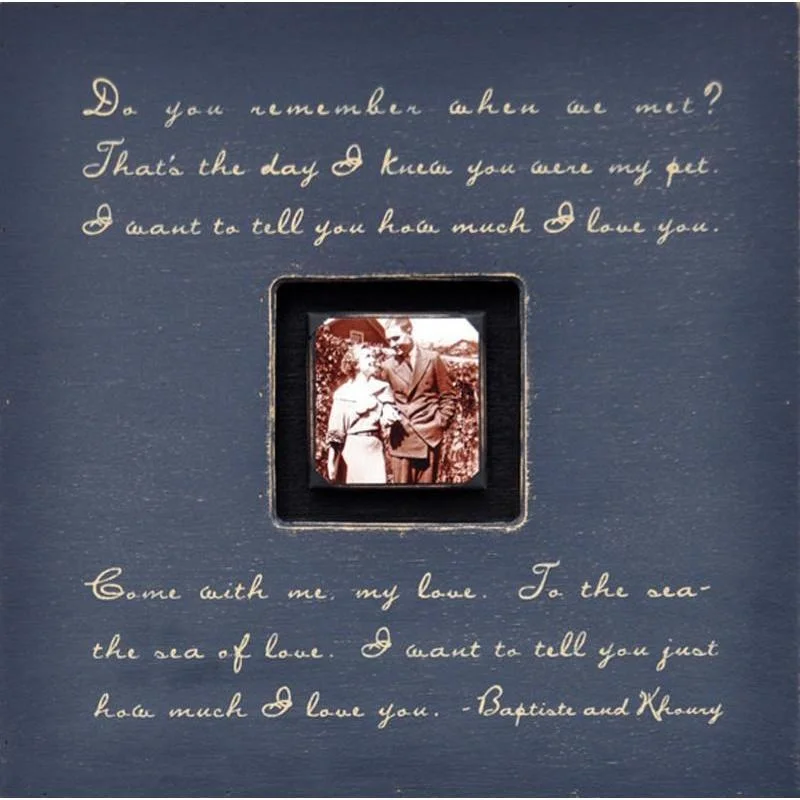 Bamboo - charcoal infused mattresses for odor absorptionHandmade Wood Photobox with quote "Do You Remember When We Met"