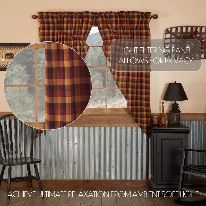 Bed skirts with a wrinkle - resistant fabricHeritage Farms Primitive Check Prairie Short Panel Set of 2 63x36x18 Bed skirts with a wrinkle - resistant fabricHeritage Farms Primitive Check Prairie Short Panel Set of 2 63x36x18