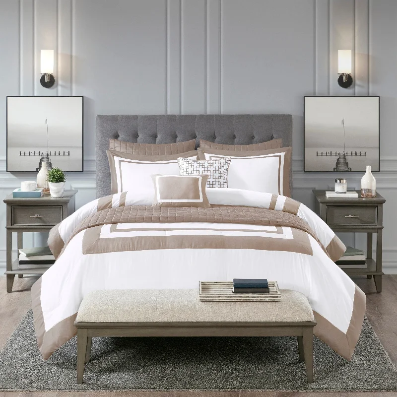 Silk - filled comforters for a luxurious and smooth touchMadison Park Lexington 8 Piece Comforter and Quilt Set Collection Silk - filled comforters for a luxurious and smooth touchMadison Park Lexington 8 Piece Comforter and Quilt Set Collection