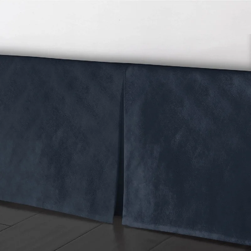 Cotton bed skirts for a soft and breathable look6ix Tailors Cascade Velvet True Navy Bed Skirt 15" drop Cotton bed skirts for a soft and breathable look6ix Tailors Cascade Velvet True Navy Bed Skirt 15" drop