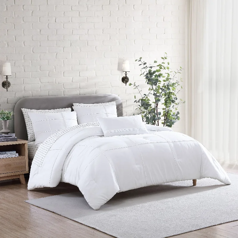 King - size comforters to fit large king - sized beds perfectlyCity Scene Soft-Brushed Solid Microfiber White Comforter Bonus Set King - size comforters to fit large king - sized beds perfectlyCity Scene Soft-Brushed Solid Microfiber White Comforter Bonus Set