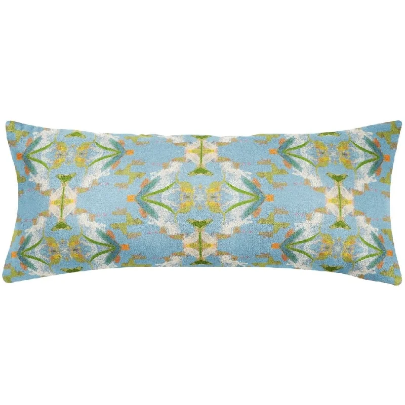 Back Support Pillows for Office ChairsEnglish Garden Blue 14x36 Pillow