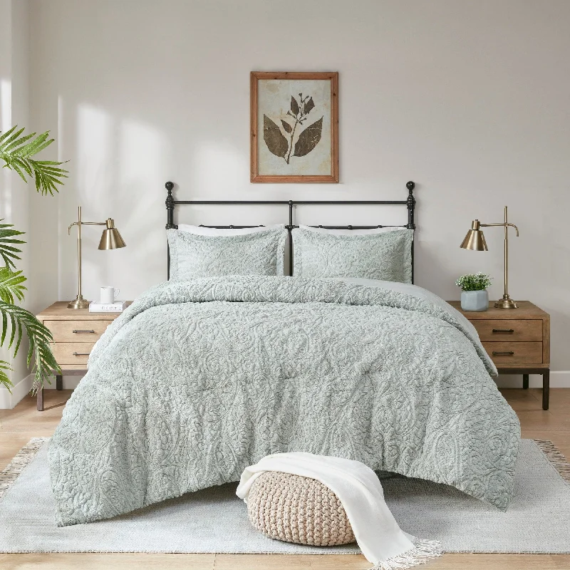 Latex - filled comforters with a bouncy texture and good supportMadison Park Albany Grey Ultra Plush Comforter Set