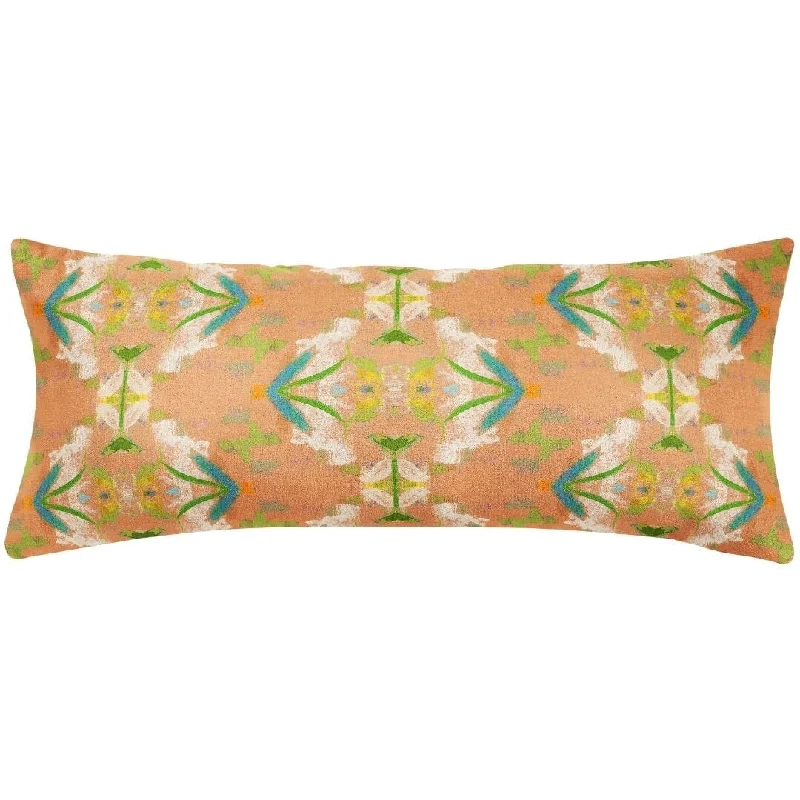 Plush Pillows for a Cozy BedEnglish Garden Orange 14x36 Pillow