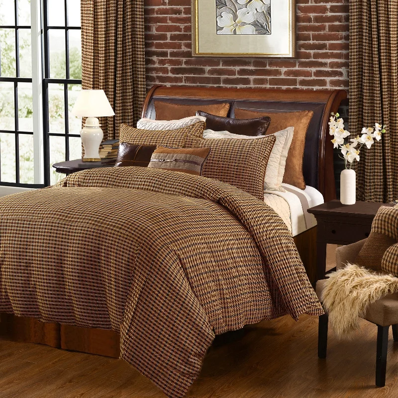 Down - filled comforters for supreme warmth and lightnessPaseo Road Clifton Cabin Lodge Bedding Houndstooth Pattern 3 Piece Comforter Set Down - filled comforters for supreme warmth and lightnessPaseo Road Clifton Cabin Lodge Bedding Houndstooth Pattern 3 Piece Comforter Set