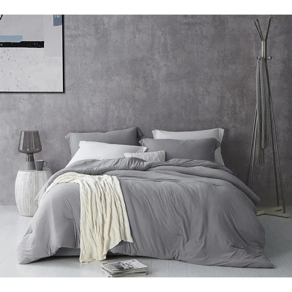 Goose down comforters known for their superior quality and insulationBYB Bare Bottom Comforter - Alloy