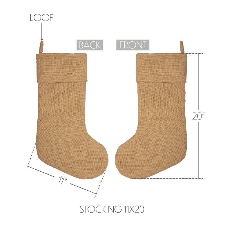 Bed skirts with a bohemian - inspired patternFestive Natural Burlap Stocking 11x20