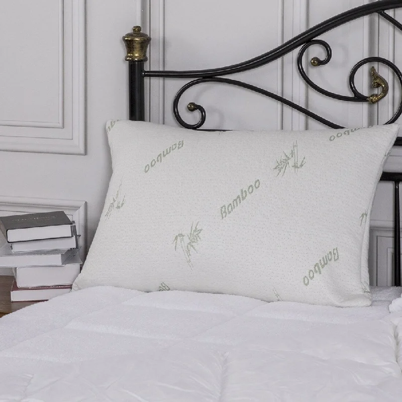 Velvet Pillows for a Touch of EleganceBamboo Memory Foam Pillow with Removable Cover - White/Green Accents Velvet Pillows for a Touch of EleganceBamboo Memory Foam Pillow with Removable Cover - White/Green Accents