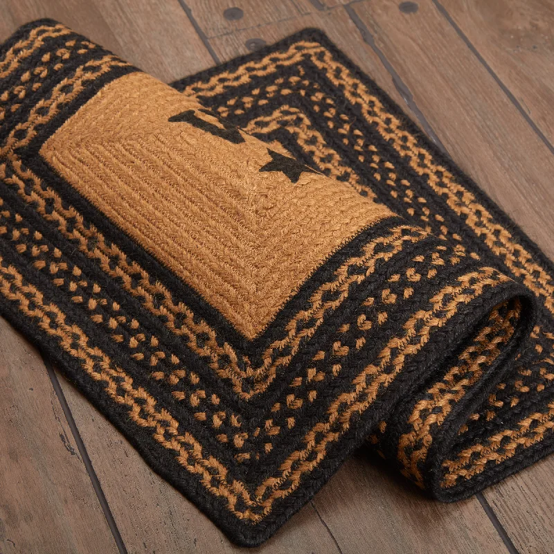 Bed skirts with a jacquard weave for a textured lookFarmhouse Jute Rug Rect Stencil Stars Welcome w/ Pad 20x30 Bed skirts with a jacquard weave for a textured lookFarmhouse Jute Rug Rect Stencil Stars Welcome w/ Pad 20x30