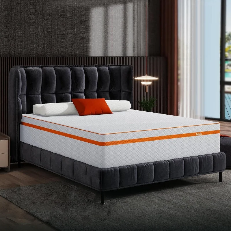 Bamboo - charcoal infused mattresses for odor absorptionQueen mattress 12 Inch Gel Memory Foam Mattress Medium Feel-Hypoallergenic Breathable Cover mattress in a box