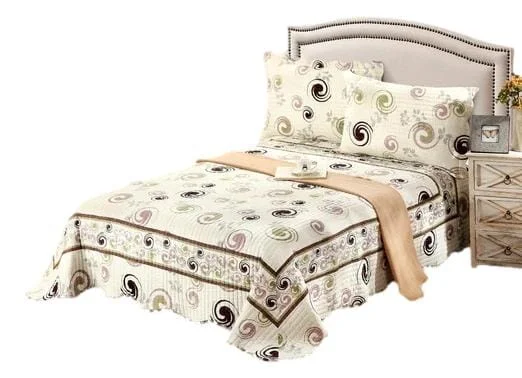 minimalist japanese style bedspreads with simple and clean linesTache Summer Storm Geometric Swirl Ivory White Scalloped Cotton Quilt Set (DSW019) minimalist japanese style bedspreads with simple and clean linesTache Summer Storm Geometric Swirl Ivory White Scalloped Cotton Quilt Set (DSW019)
