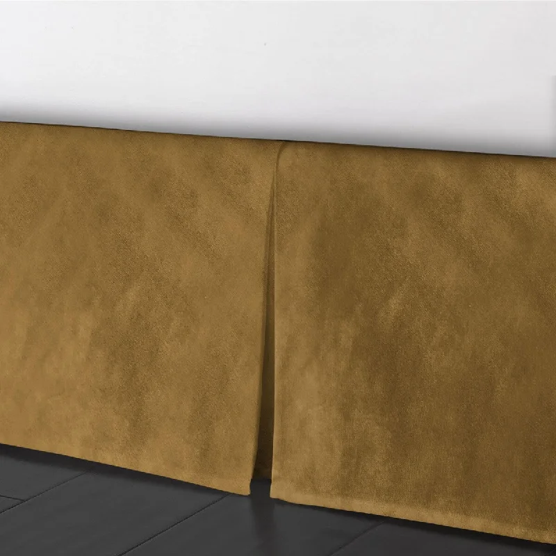 Linen bed skirts for a natural and rustic feel6ix Tailors Cascade Velvet Curry Bed Skirt 18" drop Linen bed skirts for a natural and rustic feel6ix Tailors Cascade Velvet Curry Bed Skirt 18" drop