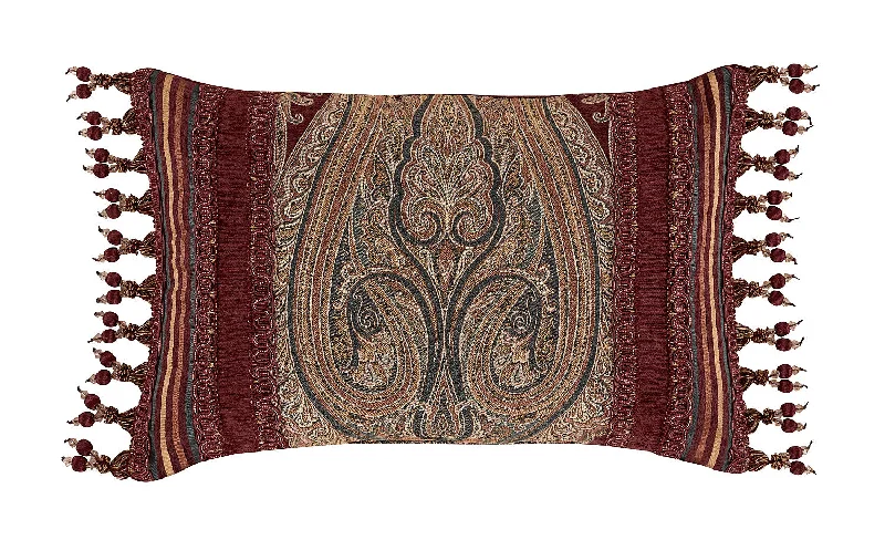 Round Pillows for Boho-Style InteriorsGarnet Boudoir Decorative Throw Pillow