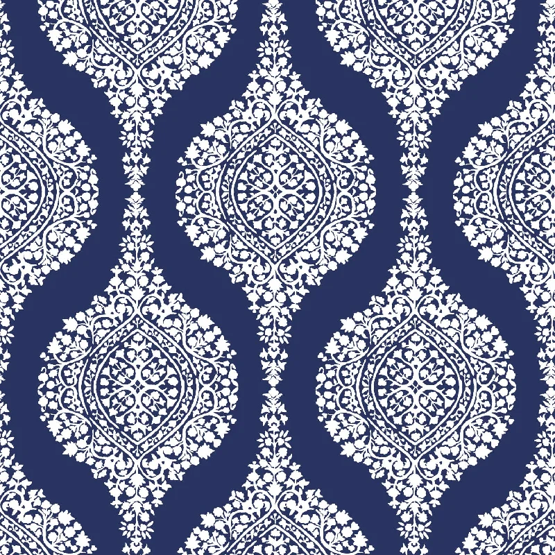 Feather Pillows for a Luxurious SleepUpeta Indigo Wallpaper