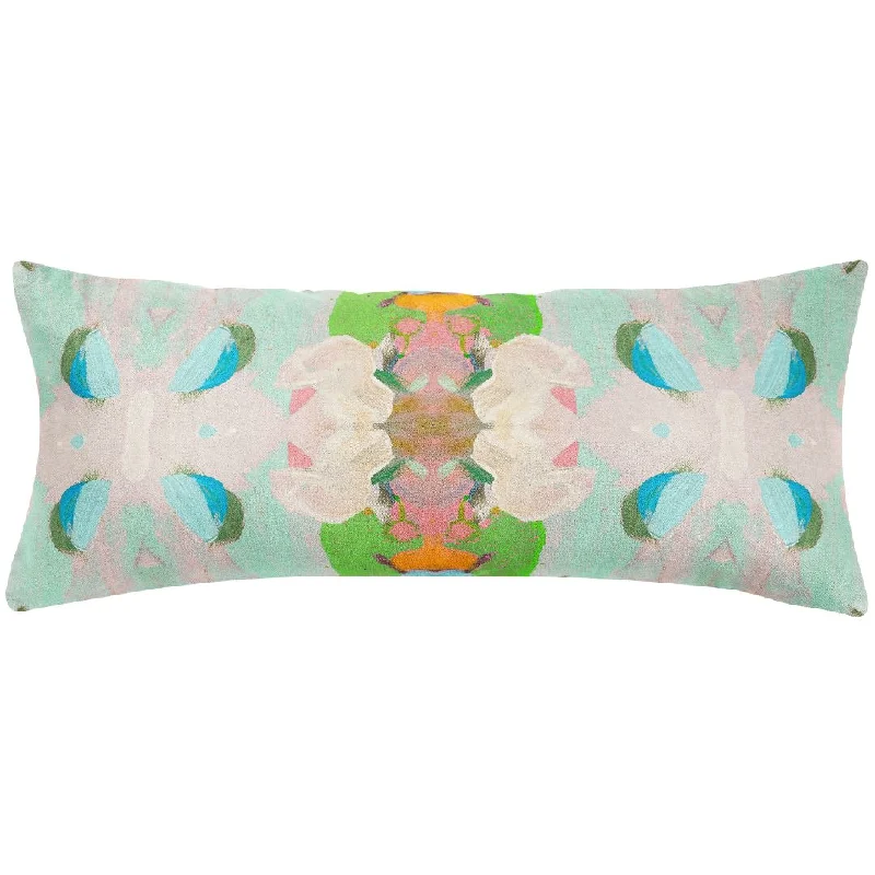 Round Pillows for Boho-Style InteriorsMonet’s Garden Green 14x36 Pillow