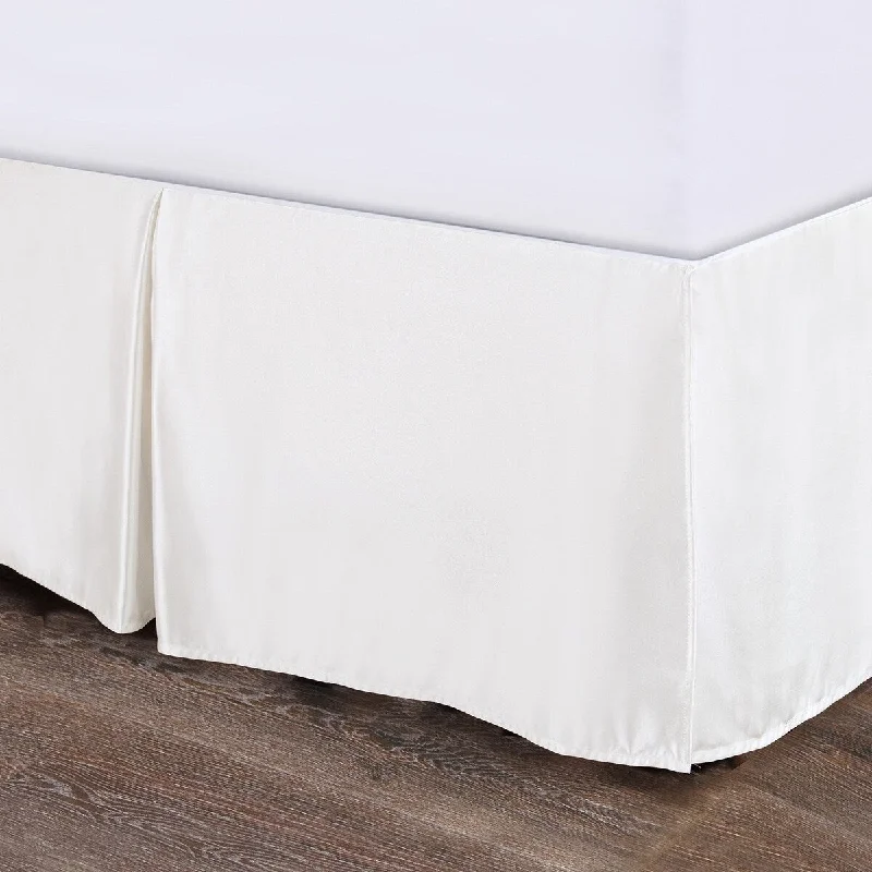 Bed skirts with a vintage - inspired patternHiEnd Accents High Shine Satin Bed Skirt,White, 1PC Bed skirts with a vintage - inspired patternHiEnd Accents High Shine Satin Bed Skirt,White, 1PC