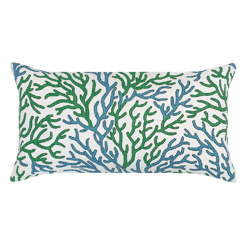 Bolster Pillows for Sofa DecorationThe Green and Teal Reef Throw Pillow