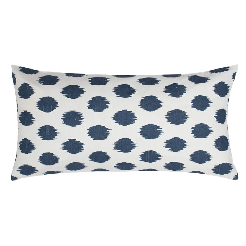 Kids Pillows with Fun DesignsDusk Blue Ikat Dot Throw Pillow