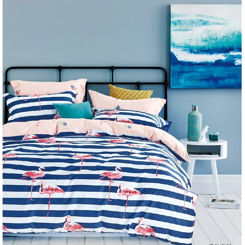 Feather Pillows for a Luxurious SleepPorch & Den Imnaha Flamingo Stripe Cotton Queen/Full Duvet Cover Set