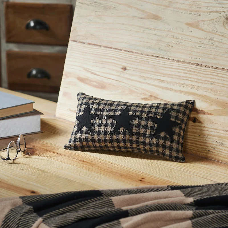 Plush Pillows for a Cozy BedBlack Check Triple Star Pillow