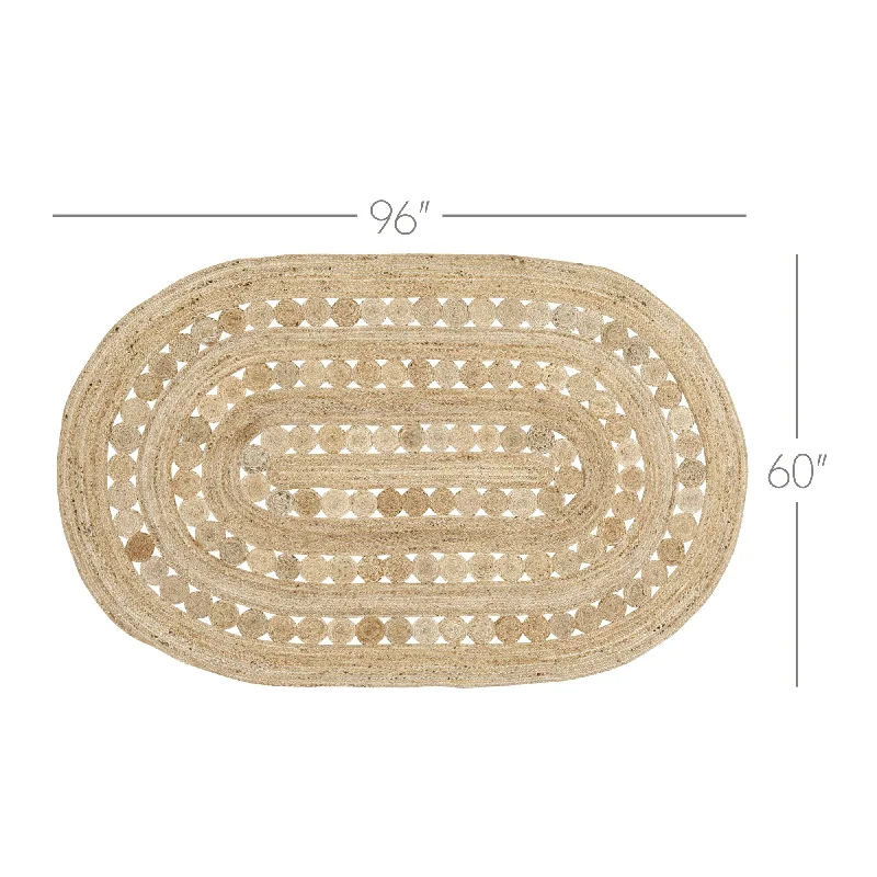 Bed skirts with a tie - back design for adjustabilityCeleste Jute Rug Oval 60x96