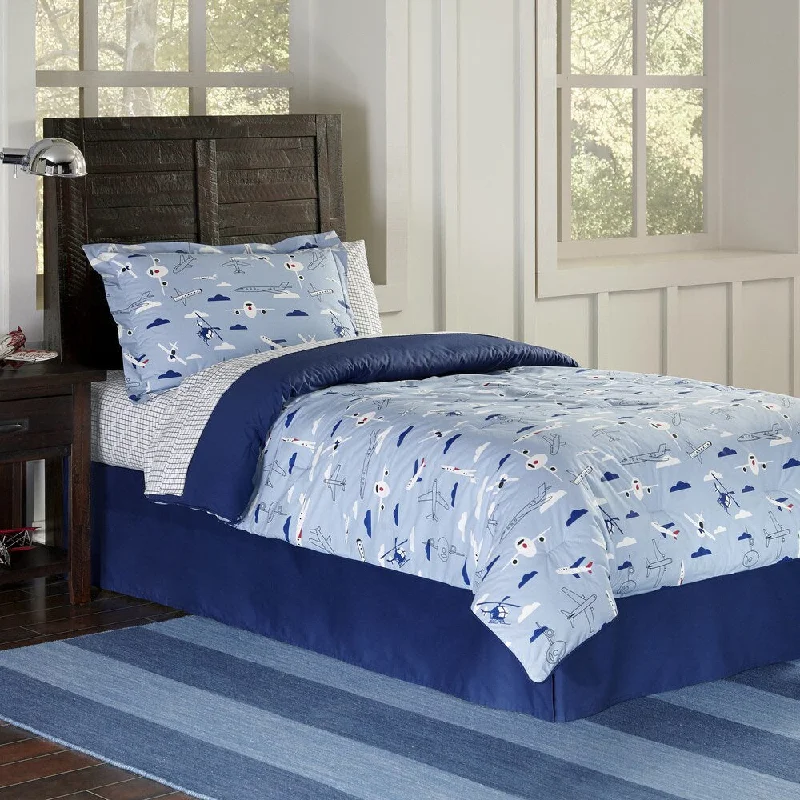 Plush Pillows for a Cozy BedLullaby Bedding Airplanes Cotton Printed 3-piece Duvet Set Plush Pillows for a Cozy BedLullaby Bedding Airplanes Cotton Printed 3-piece Duvet Set