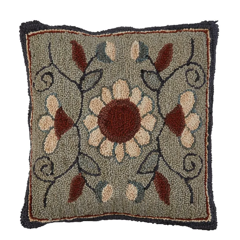 Orthopedic Pillows for Back Pain ReliefGray Floral Hooked Pillow Poly Insert 18"x18" - Park Designs Orthopedic Pillows for Back Pain ReliefGray Floral Hooked Pillow Poly Insert 18"x18" - Park Designs