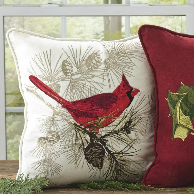 Plush Pillows for a Cozy BedCardinal Embroidered Pillow - 20" Set of 2 Park Designs Plush Pillows for a Cozy BedCardinal Embroidered Pillow - 20" Set of 2 Park Designs