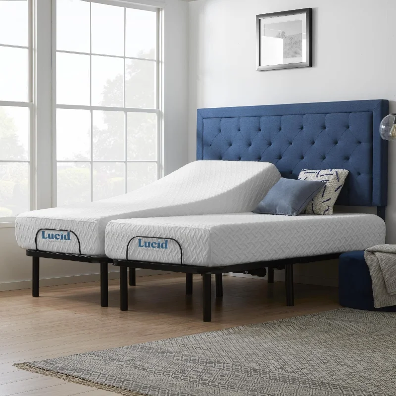 Wool - filled mattresses for natural insulation and moisture - wickingLucid Comfort Collection 10-inch Gel Memory Foam Mattress and Standard Adjustable Bed Set Wool - filled mattresses for natural insulation and moisture - wickingLucid Comfort Collection 10-inch Gel Memory Foam Mattress and Standard Adjustable Bed Set