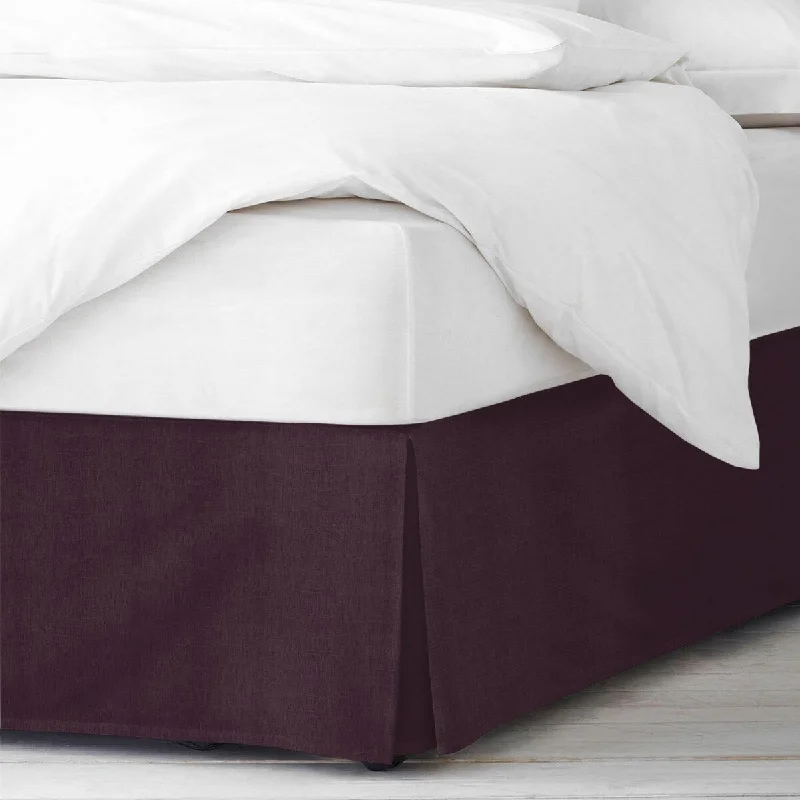Bed skirts with a metallic thread for a touch of glamour6ix Tailors Elsie Eggplant Bedskirt Bed skirts with a metallic thread for a touch of glamour6ix Tailors Elsie Eggplant Bedskirt