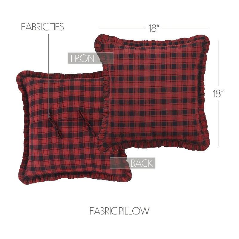 Twin - size bed skirts for a single bedCumberland Plaid Pillow 18x18