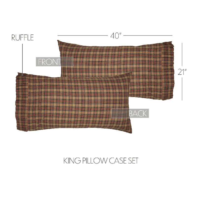 Bed skirts with a scalloped hem for a charming detailCrosswoods King Pillow Case Set of 2 21x40