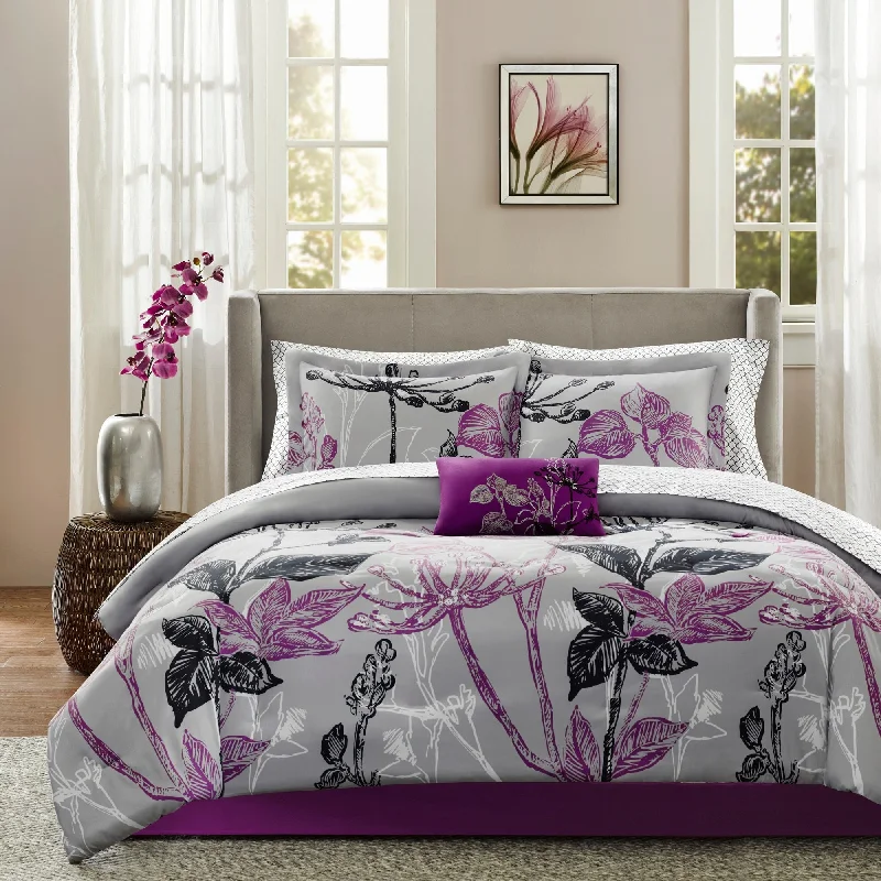 Goose down comforters known for their superior quality and insulationMadison Park Essentials Nicolette Comforter Set with Cotton Bed Sheets