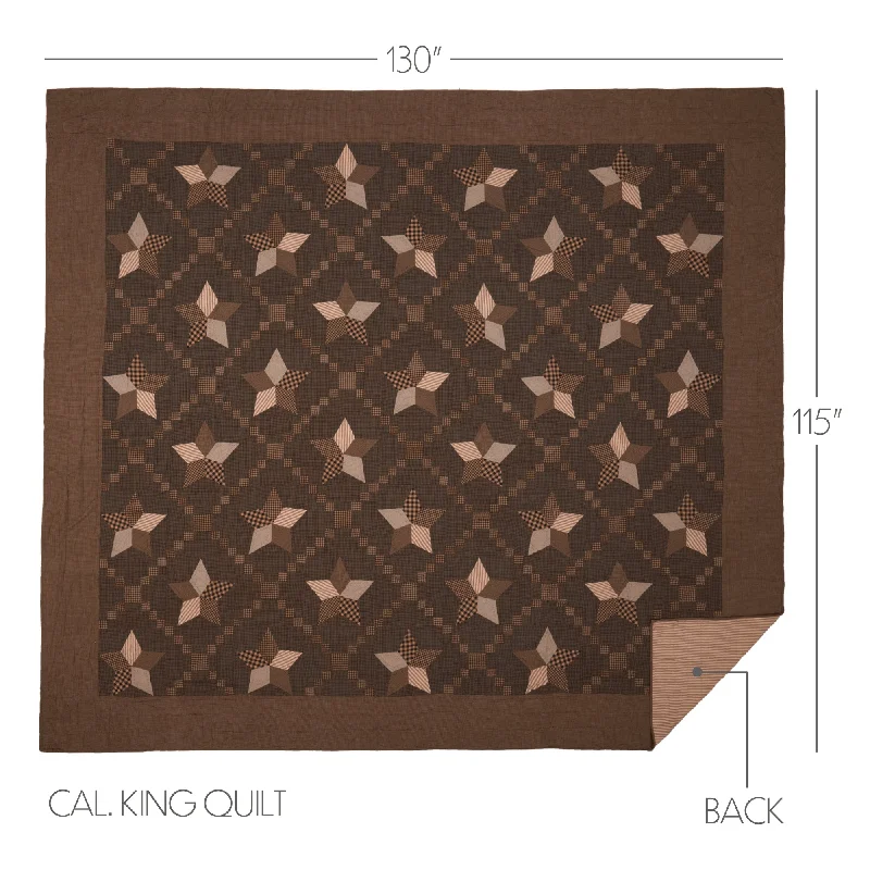 Bed skirts with a nautical themeFarmhouse Star California King Quilt 130Wx115L