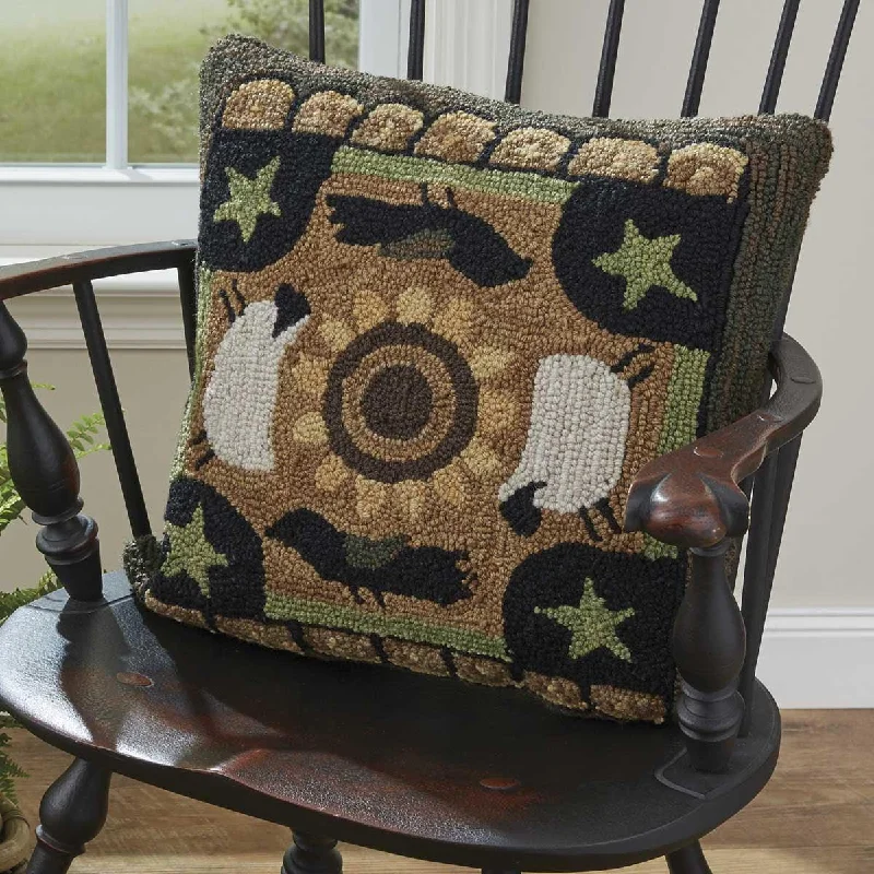 Down Alternative Pillows for Ethical ChoicesFavorite Things Hooked Pillow - 18x18 - Park Designs Down Alternative Pillows for Ethical ChoicesFavorite Things Hooked Pillow - 18x18 - Park Designs