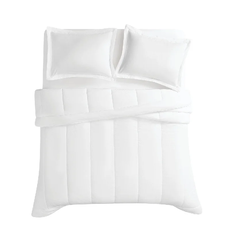 Synthetic - filled comforters like polyester for affordability and hypoallergenic propertiesBrooklyn Loom Oversized Cotton Percale 3 Piece Comforter Set Synthetic - filled comforters like polyester for affordability and hypoallergenic propertiesBrooklyn Loom Oversized Cotton Percale 3 Piece Comforter Set