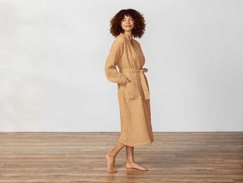 Plush Pillows for a Cozy BedUnisex Organic Waffle Robe - Renewed