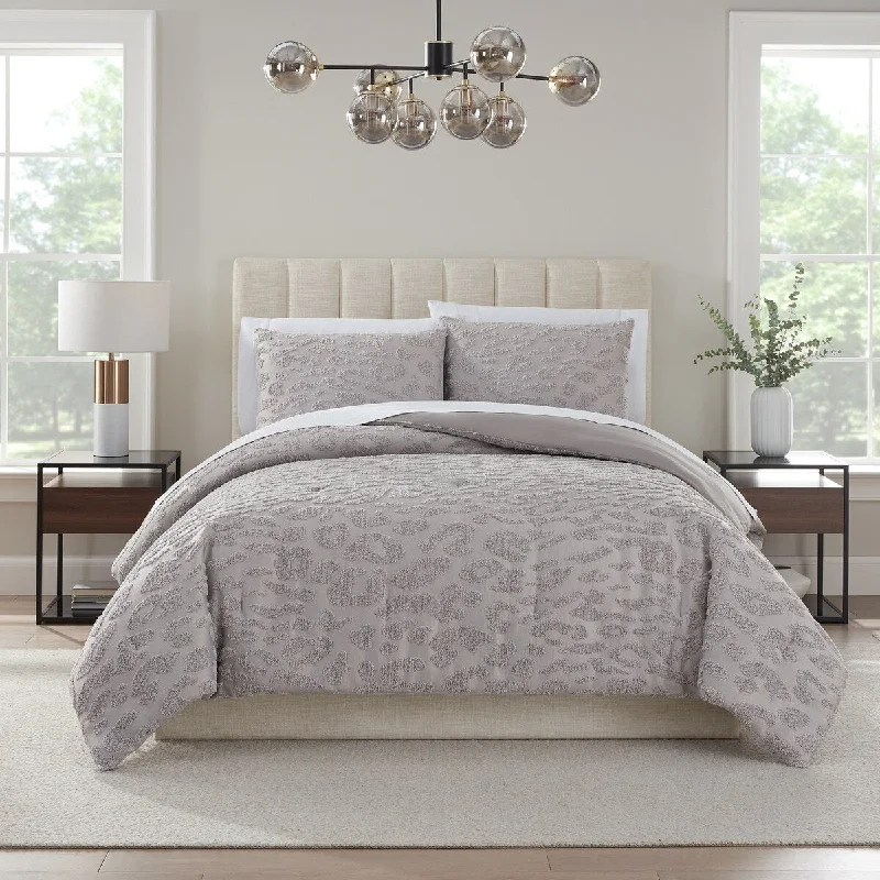 Microfiber - filled comforters that are lightweight and easy to care forNine West Mia Tufted Leopard Texture Comforter Set Microfiber - filled comforters that are lightweight and easy to care forNine West Mia Tufted Leopard Texture Comforter Set