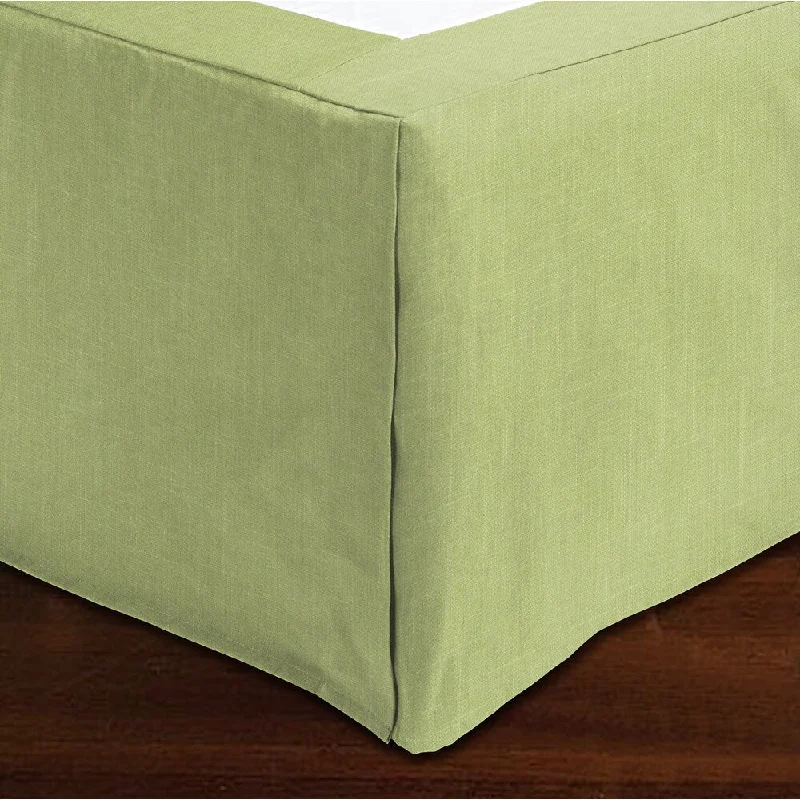 Queen - size bed skirts with ruffled edgesSandy Wilson Green Satten Oversize King Bedskirt Queen - size bed skirts with ruffled edgesSandy Wilson Green Satten Oversize King Bedskirt