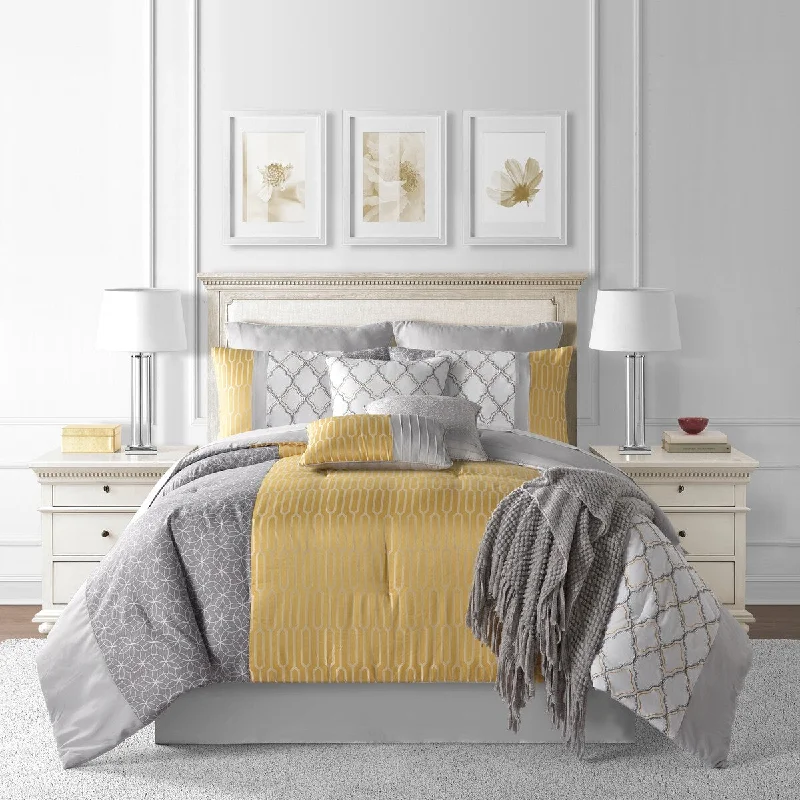 Cotton - filled comforters for a breathable and natural sleep experienceLanwood Home Ridgewood 10-Piece Comforter Set Cotton - filled comforters for a breathable and natural sleep experienceLanwood Home Ridgewood 10-Piece Comforter Set