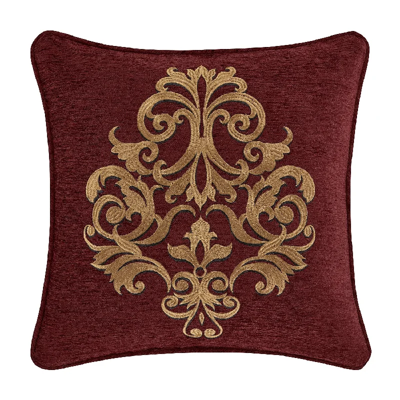 Cotton Pillows for Natural ComfortGarnet 18" Square Embellished Decorative Throw Pillow