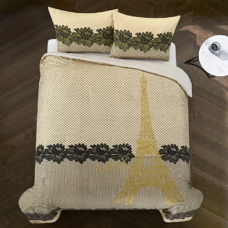 Full - size comforters suitable for full - sized beds in guest rooms or small bedroomsCasa Paris Lace Print Comforter Set, Multiple Sizes