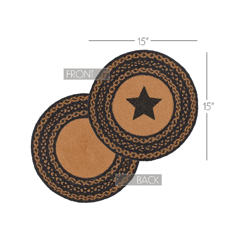 Bed skirts with a vintage - inspired patternFarmhouse Jute Trivet Stencil Star 15